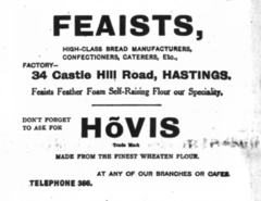 Feaist's Advertisement 1921